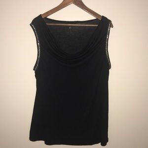 Rock & Republic XL black sleeveless top, like new!